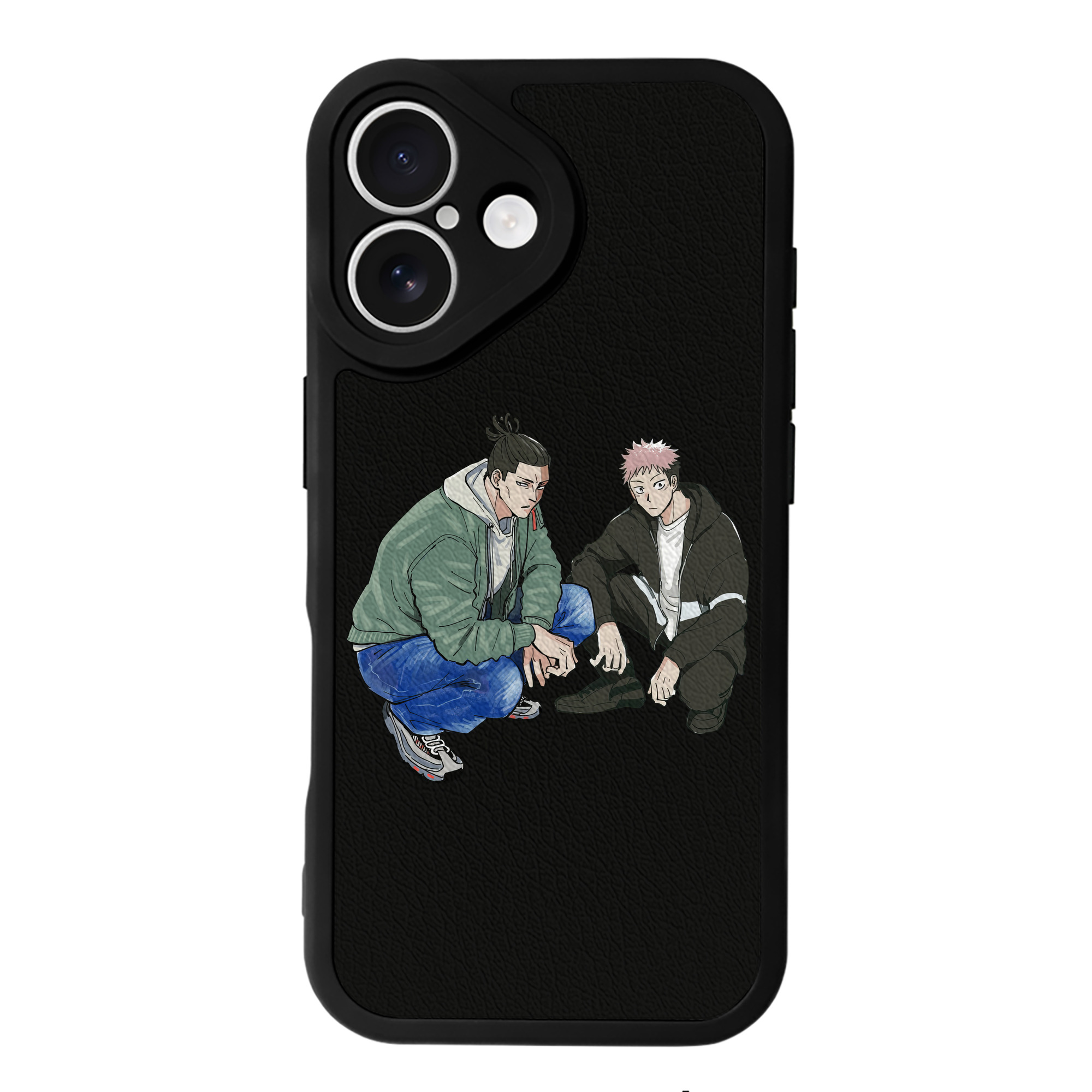 （画像用） 呪術廻戦 Jujutsu Kaisen 【iPhone 16シリーズ対応】シリコンスマホケース（レザー調） 材質：シリコン